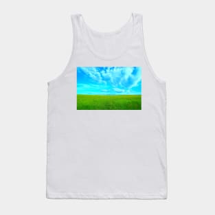 Scenery near Piani di Ragnolo with grass and sky Tank Top